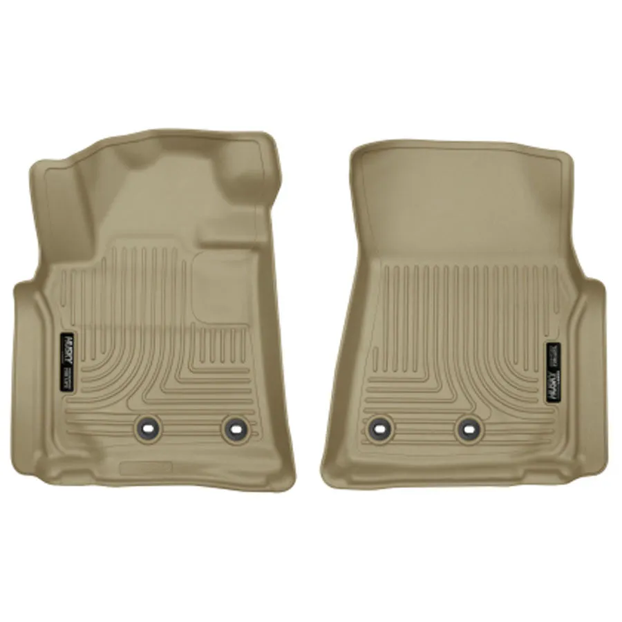 Husky Liners WeatherBeater Floor Liner Tan - Front | 2021-2013 Toyota Land Cruiser