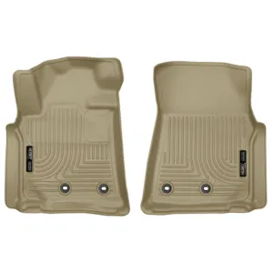 Husky Liners WeatherBeater Floor Liner Tan - Front | 2021-2013 Toyota Land Cruiser