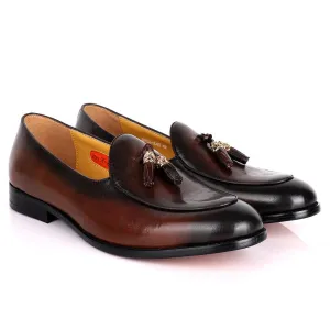 John Mendson Double Tassel Well Designed Men's Shoe- Coffee