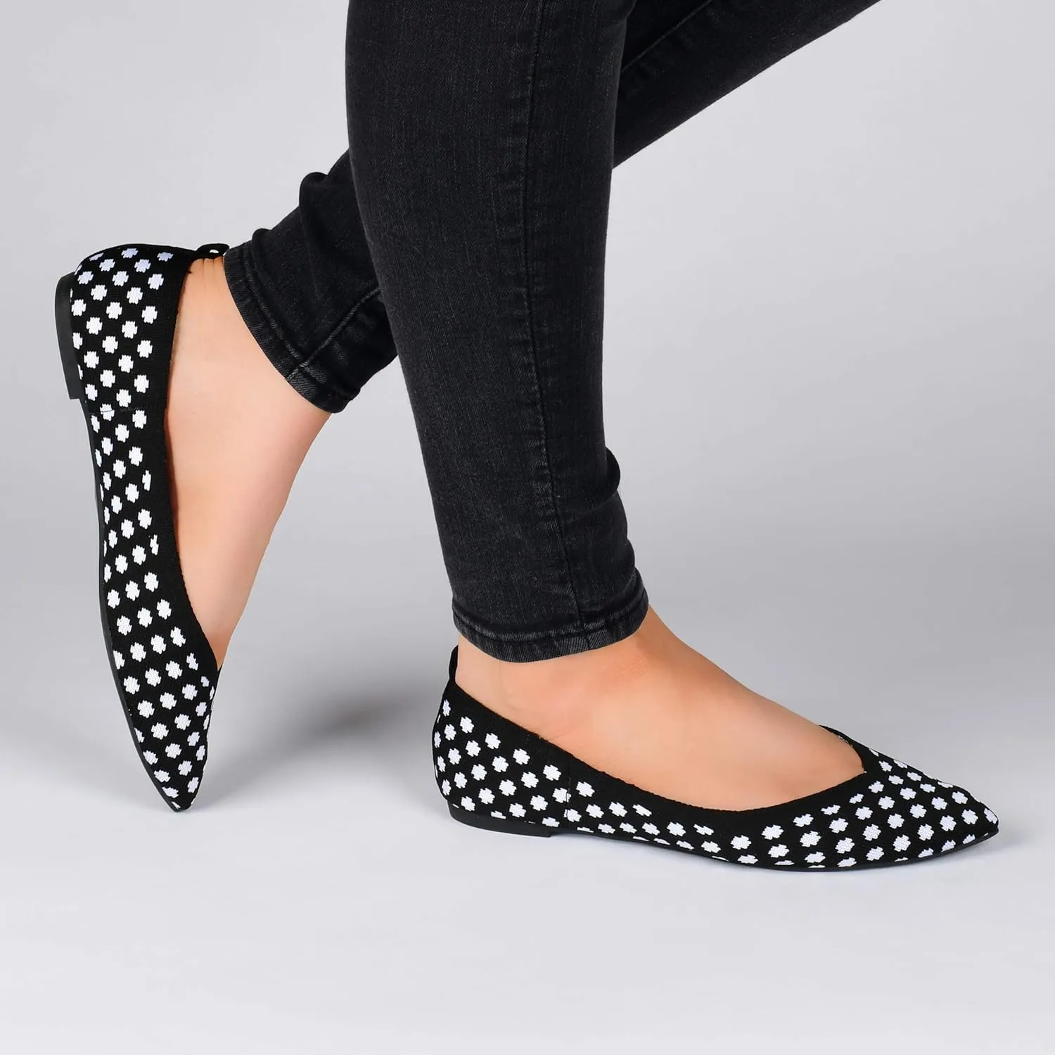 Journee Collection Women's Tayleen Slip On Pointed Toe Ballet Flats  Color Leopard Size 7.5M