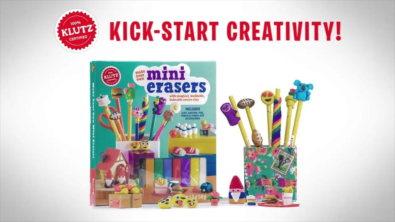 KLUTZ - Make Your Own Mini Erasers (Book and Craft Kit)