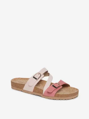 LUNA BLU Pink Buckle Design Sandals