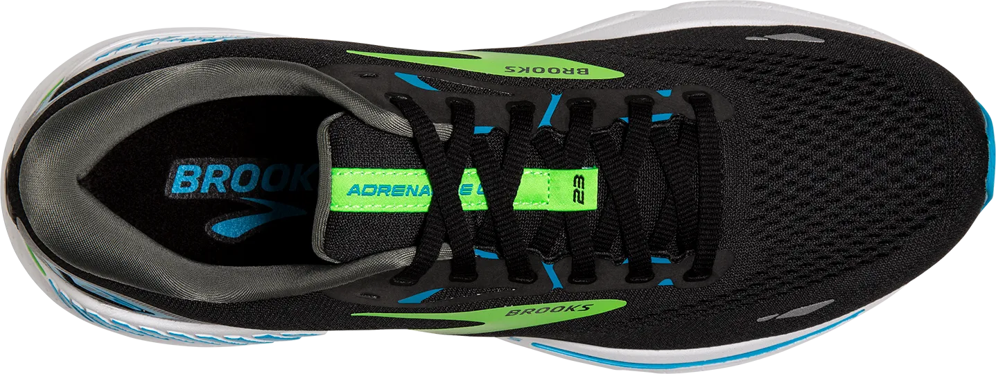 Men's Adrenaline GTS 23 WIDE (006 - Black/Hawaiian Ocean/Green)