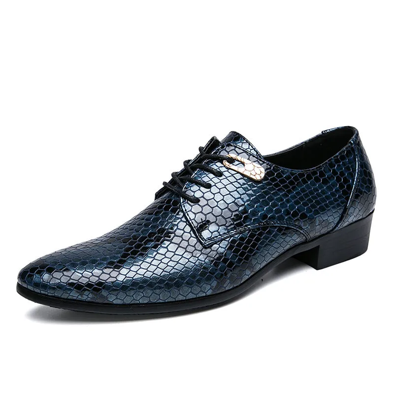 men's British-print bright-faced fashion leather shoes banquet business casual leather shoes men's shoes