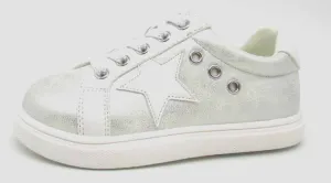 MIA Kids Little Sparklee Sneaker - White Comet