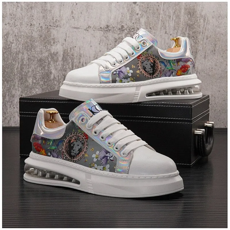 Mixed Color Print Sneakers