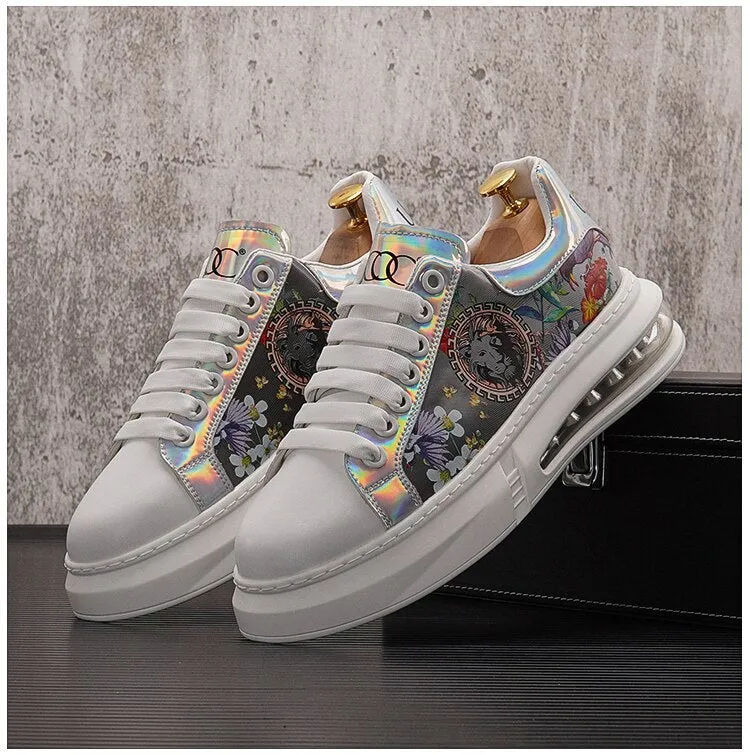 Mixed Color Print Sneakers