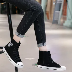Nanccy Stylish Sparkling Flat High-Top Shoes