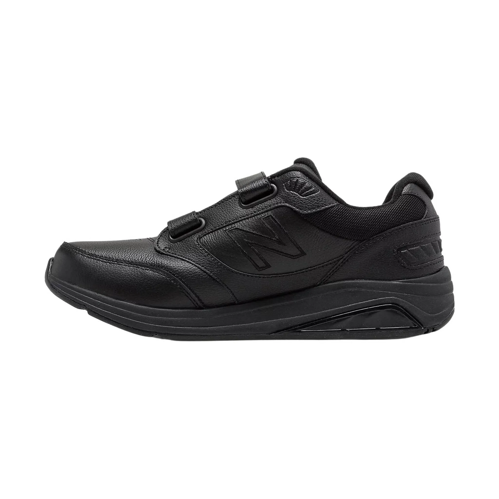 New Balance Men's Hook and Loop Leather 928v3 Walking Shoes - Black