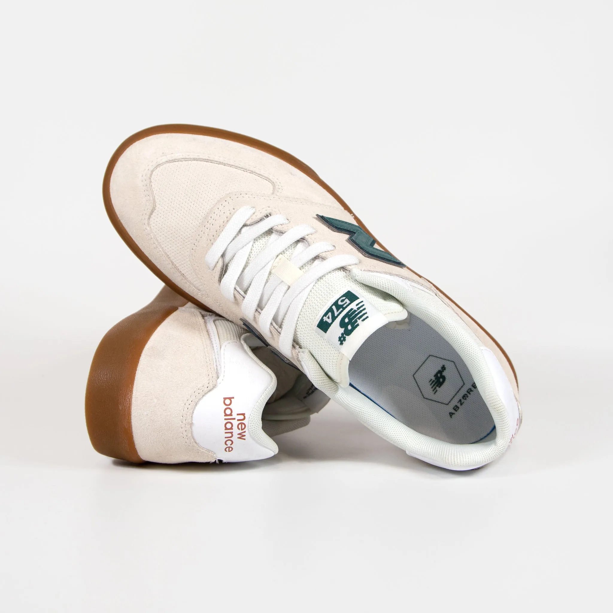 New Balance Numeric - 574 Vulc Shoes - Sea Salt / Teal / Gum