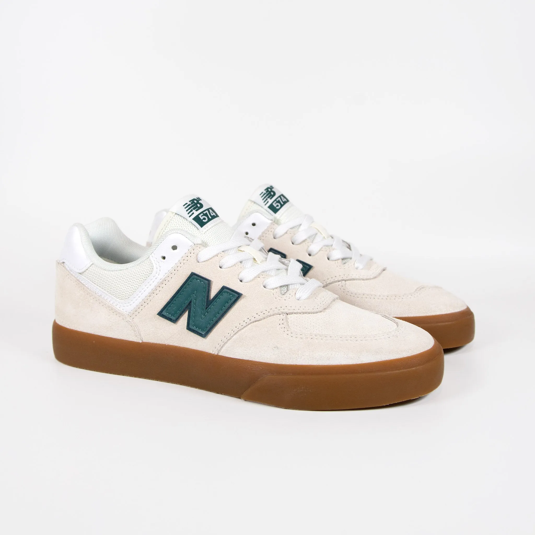 New Balance Numeric - 574 Vulc Shoes - Sea Salt / Teal / Gum