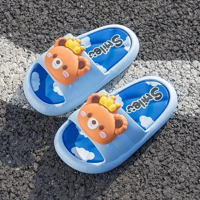 New Boy Girl Child Shoes Cute Cartoon Non-slip Sandals Parent-child Indoor Soft Bottom Shower Slippers leisure Beach Kid Sandals