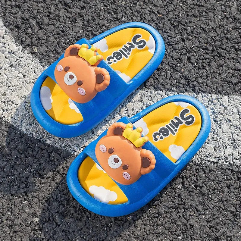 New Boy Girl Child Shoes Cute Cartoon Non-slip Sandals Parent-child Indoor Soft Bottom Shower Slippers leisure Beach Kid Sandals