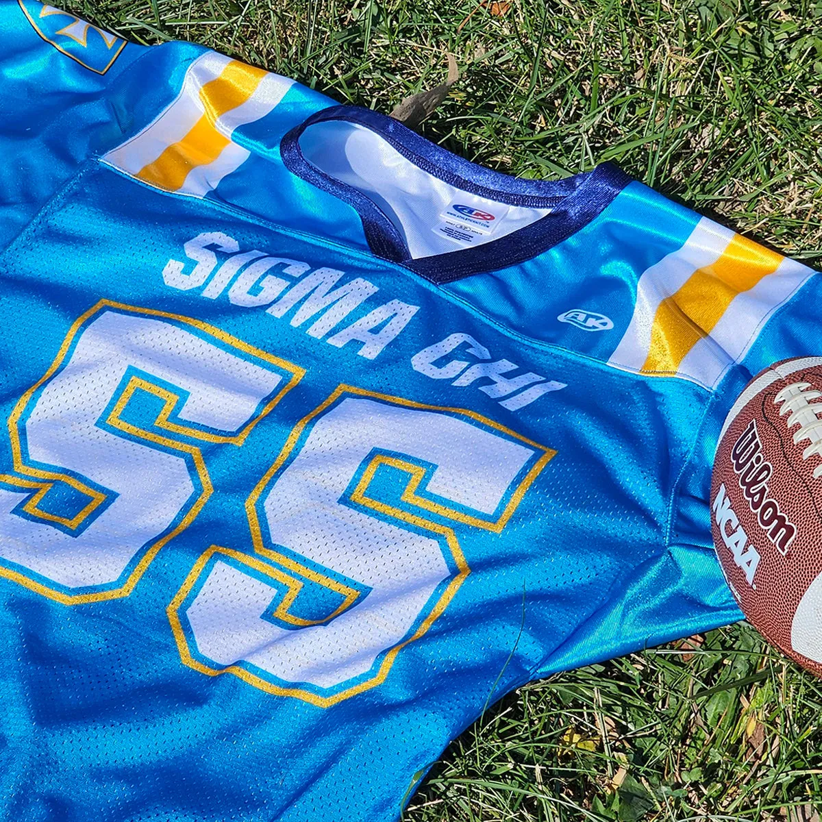 New! Sigma Chi Sublimated Football Jersey