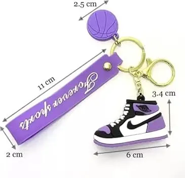 Nike Sneaker PURPLE | Silicone Lanyard Keychains - Stylish  Durable