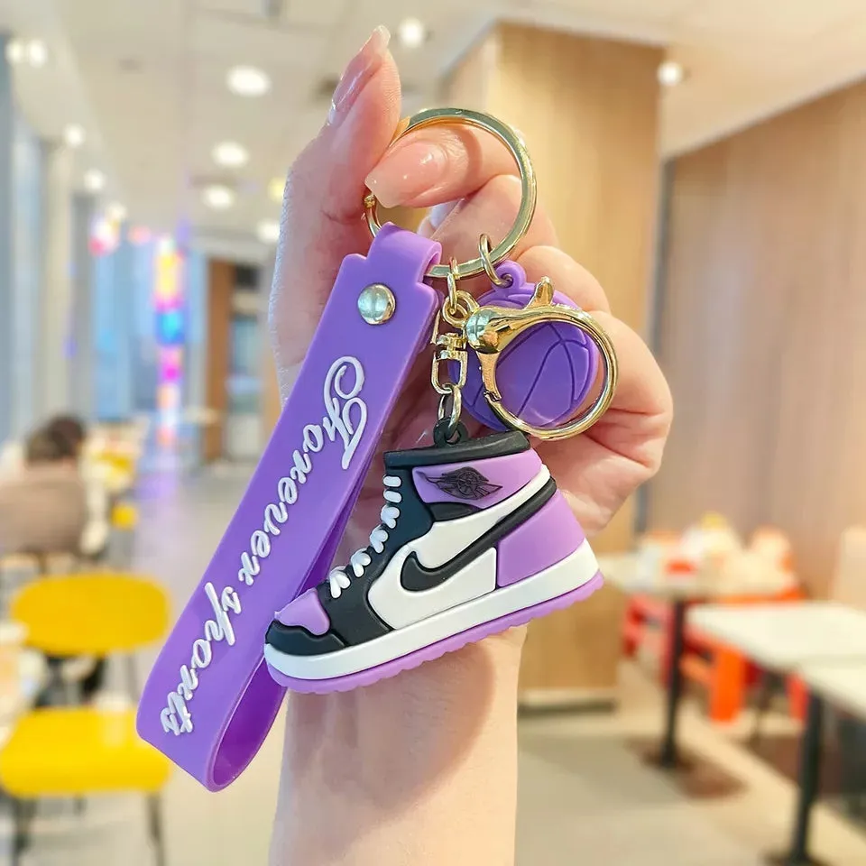 Nike Sneaker PURPLE | Silicone Lanyard Keychains - Stylish  Durable