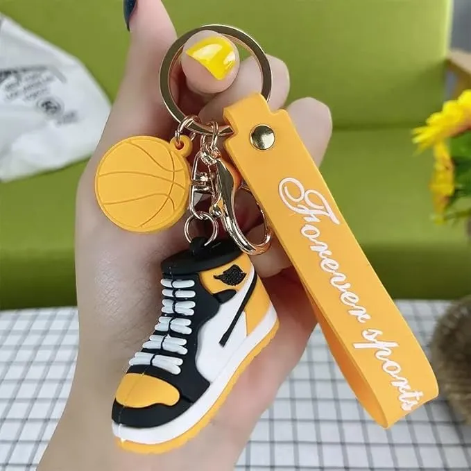 Nike Sneaker YELLOW | Silicone Lanyard Keychains - Stylish  Durable