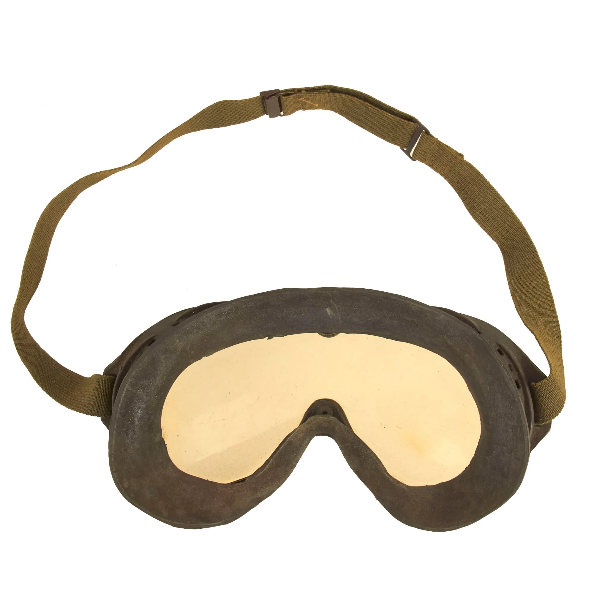 Original U.S. WWII M38 Tanker Helmet by Rawlings with Goggles - Size 6 ⅞