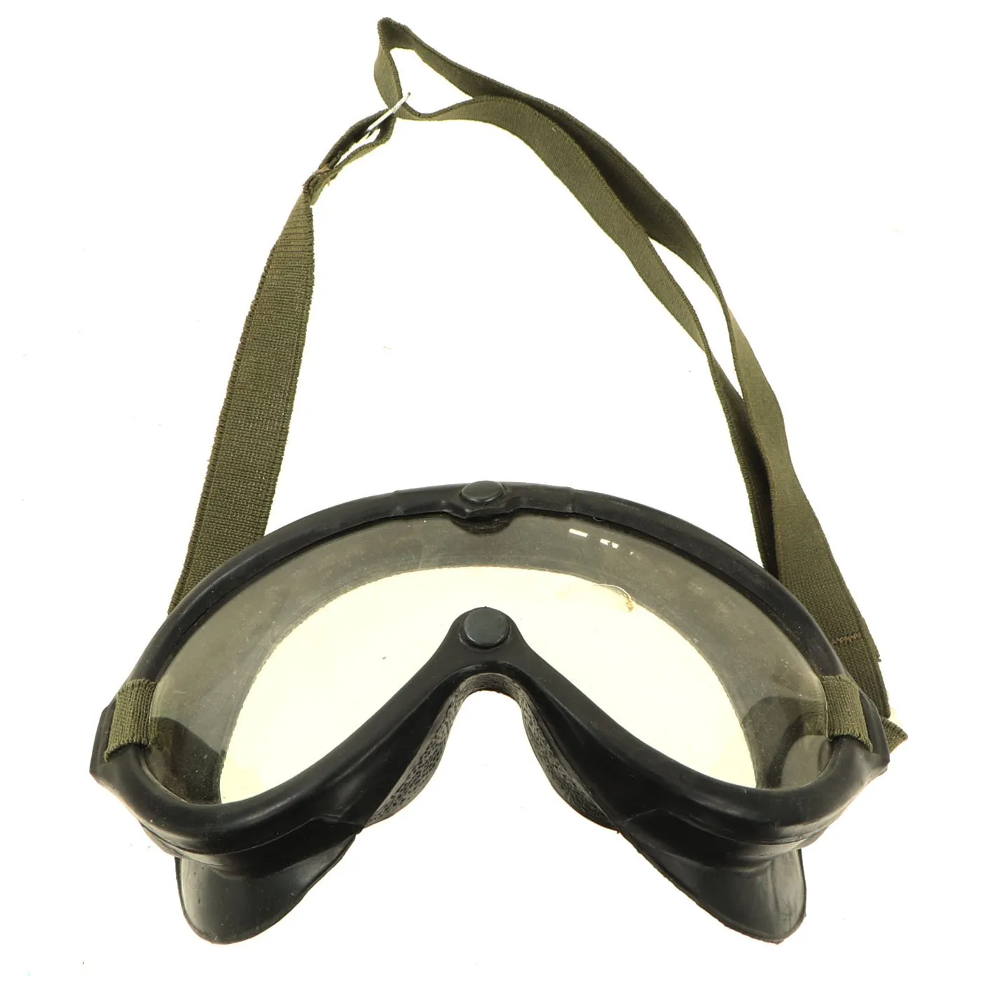 Original U.S. WWII Service Worn 2nd Type M38 Tanker Helmet by MSA with M-1944 Style Goggles