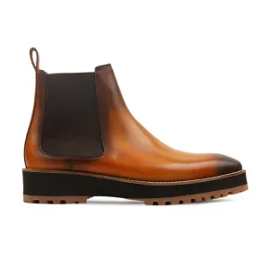 Ostend - Men's Burnished Tan Patina Calf Leather Chelsea Boot