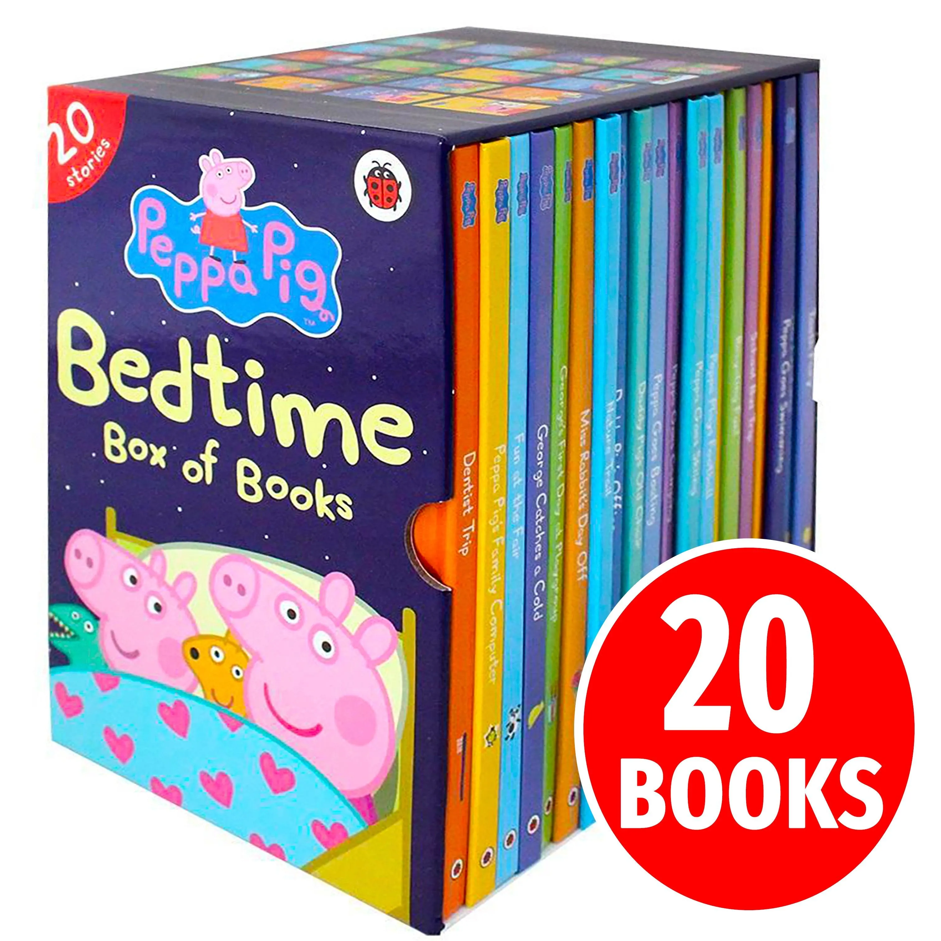 Peppa Pig Bedtime Box of Books 20 Stories Ladybird Collection Box Set Hardcover