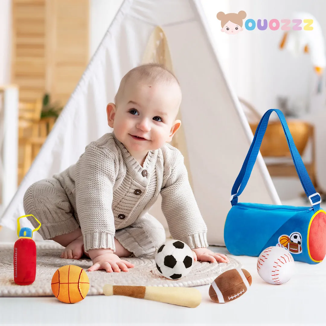 Personalized Baby's First Sports Bag Plush Playset Sound Toys Set