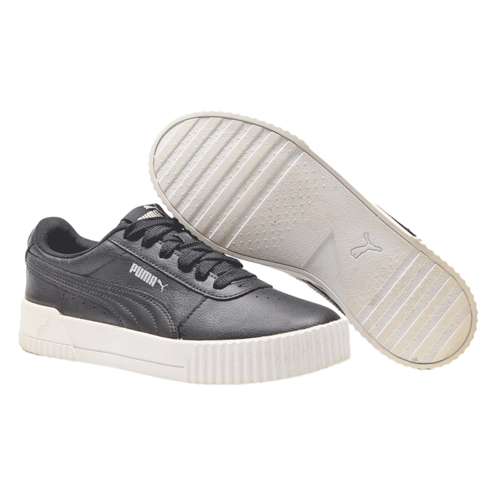 PUMA Sneaker Trainers Black Leather Womens UK 4