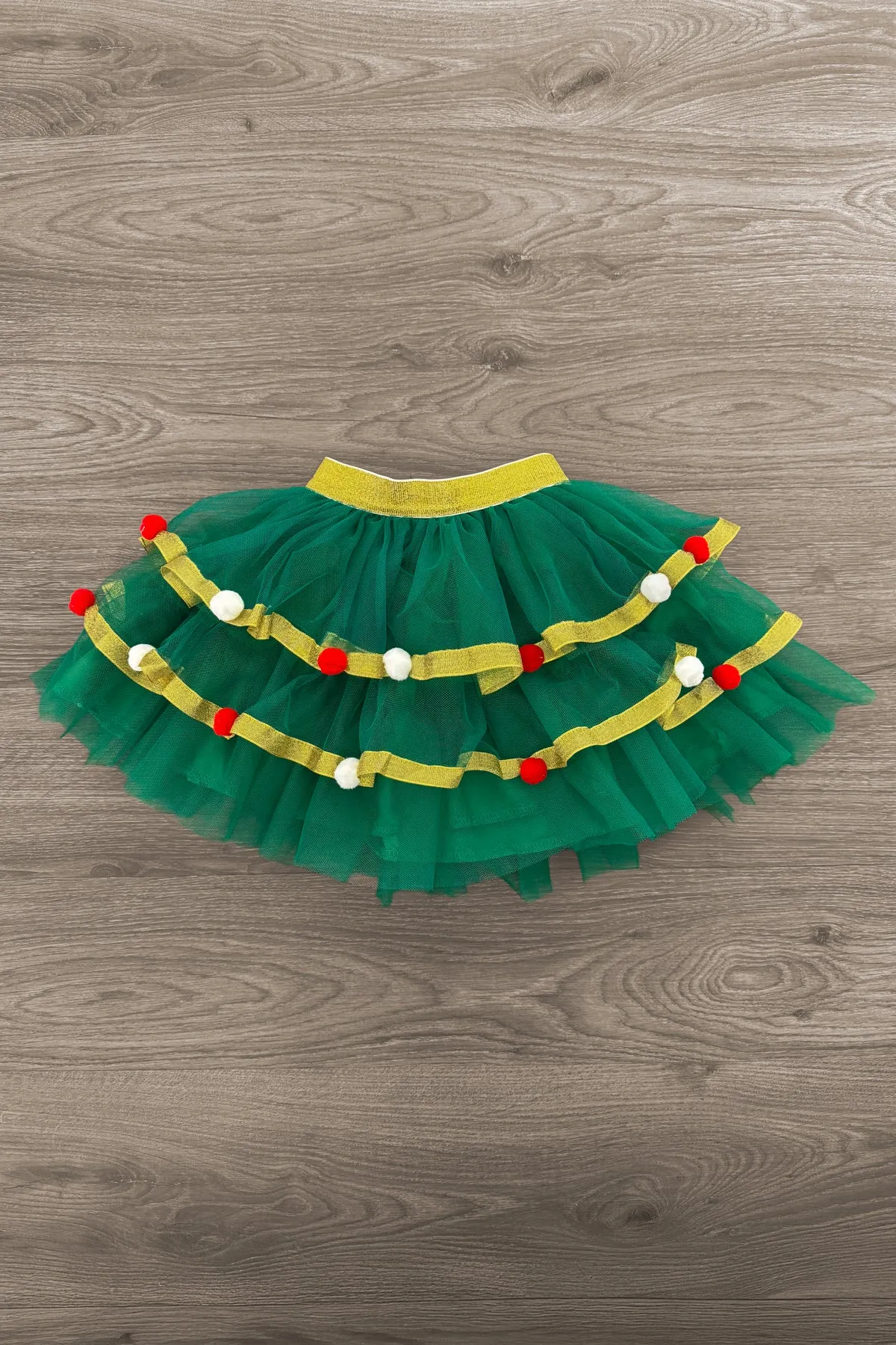 Red & Green Christmas Tree Tutu Skirt Set