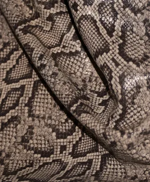 Sahara Snake Print Embossed Cowhide