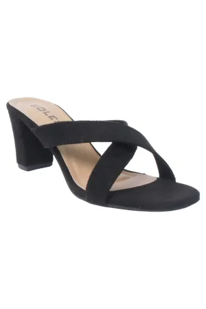 SOLES Black Block Heels - Classic & Versatile Footwear