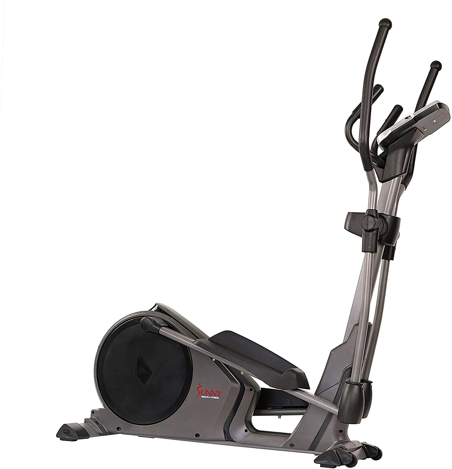 Sunny Health & Fitness Advanced Programmed Elliptical Machine Trainer with Electromagnetic Resistance