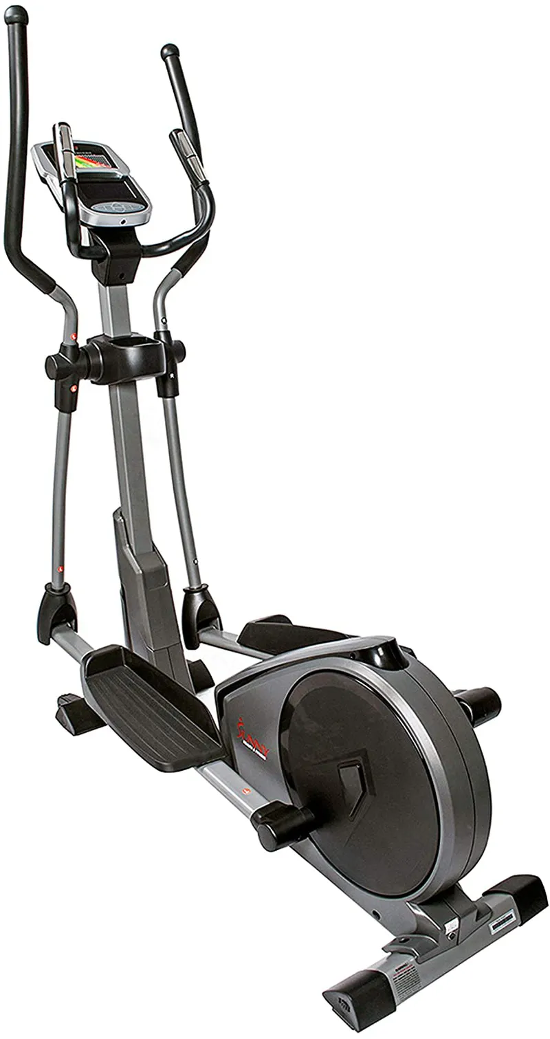 Sunny Health & Fitness Advanced Programmed Elliptical Machine Trainer with Electromagnetic Resistance