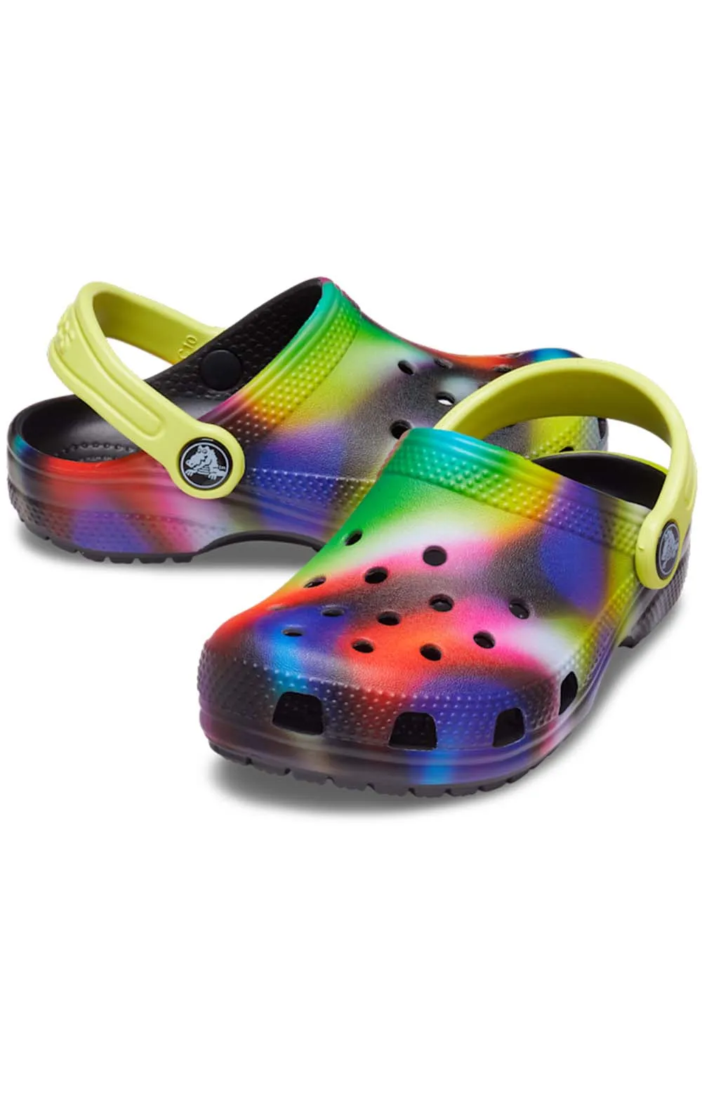 Toddler's Vibrant Solarized Clogs - Black/Multi