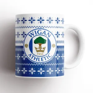 Wigan Athletic Christmas Knitted Halves Mug