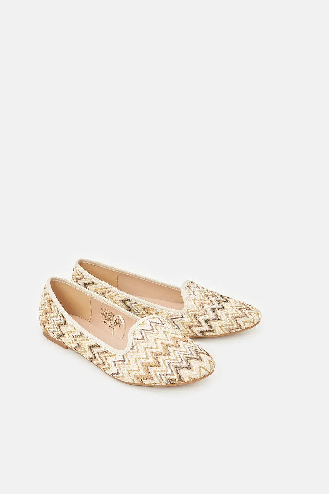 Women Beige Printed Loafer