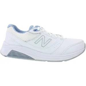 Women's New Balance WW928WB2 Walking Shoes White/Blue Leather