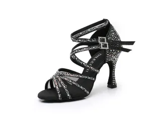 Women's Sparkling Glitter Customized Heel Latin Dance Shoes Salsa Shoes Ballroom Dance Shoes Dance Heels